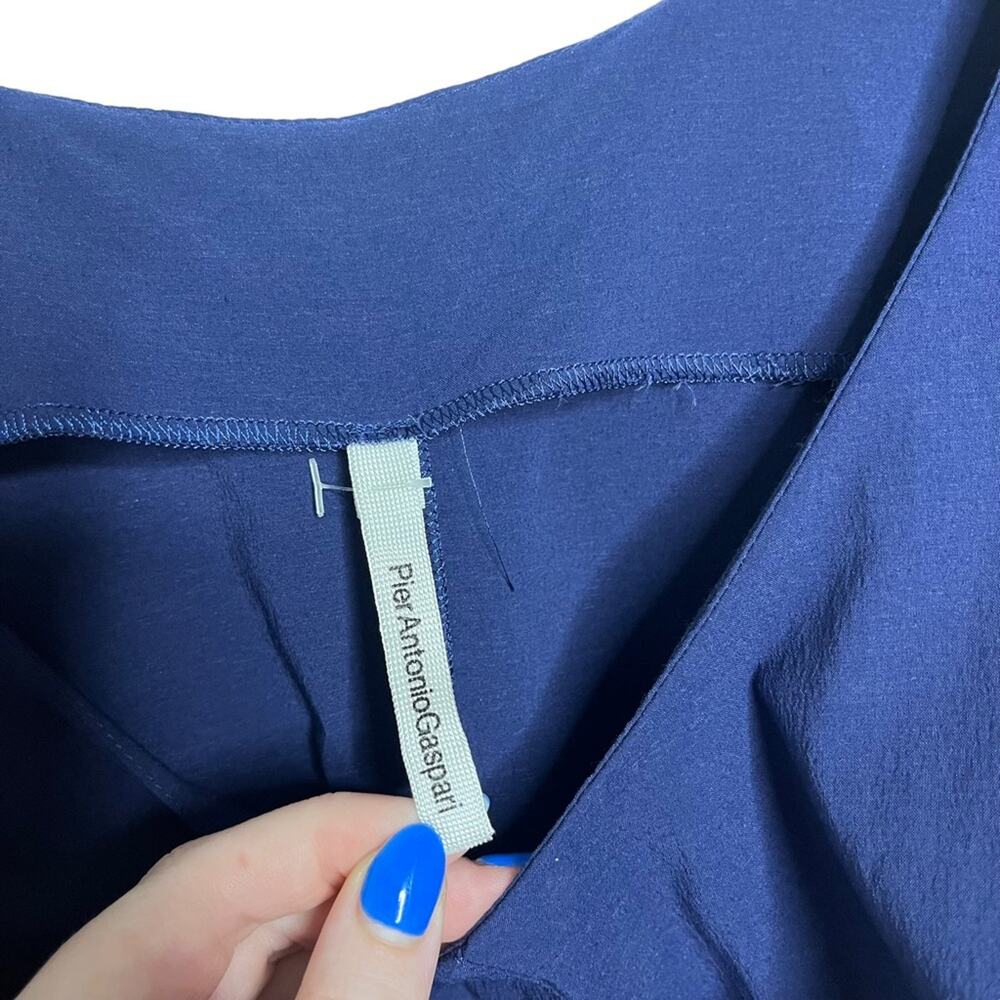 Pier Antonio Gaspari Royal Navy Blue Sleeveless Tank Maxi Dress - Picture 3 of 9